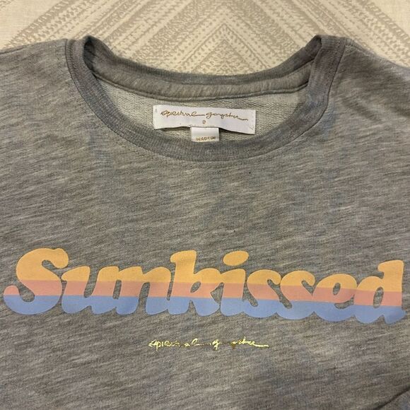 Spiritual Gangster Girls ‘Sunkissed’ Grey Sweatshirt - Size 8 - Picture 2 of 6